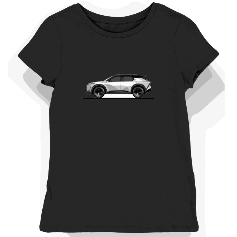 Koszulka damska czarna z Futurystycznym SUV’em