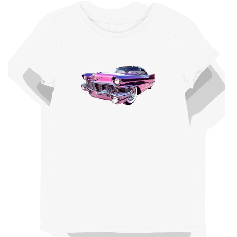 Koszulka damska biała z grafiką futurystycznego Cadillac