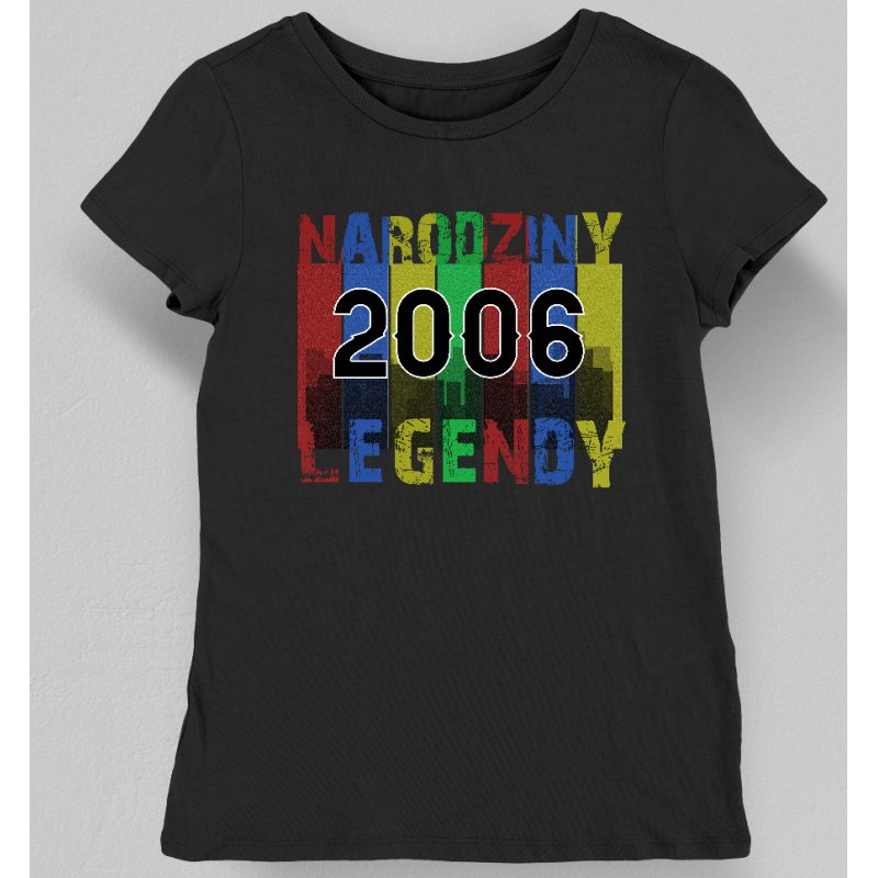 Koszulka damska 2006 18 urodziny narodziny legendy czarna
