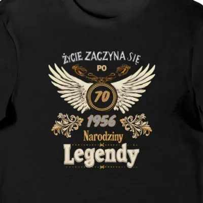 Koszulka męska na 70 urodziny 1956 narodziny legendy