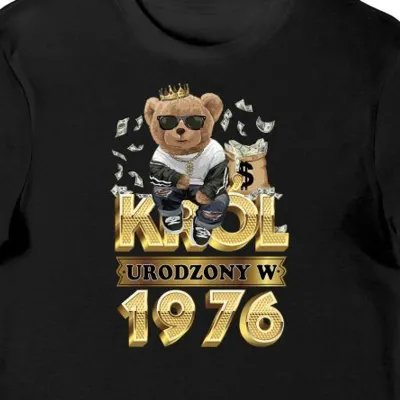 Koszulka na 50 urodziny Król urodzony w 1976