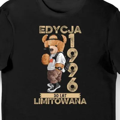 Koszulka 30 lat edycja limitowana na urodziny 1996 czarna