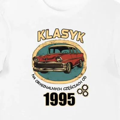 Koszulka klasyk 1995 na oryginalnych częściach biała