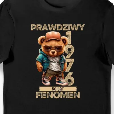 Koszulka na 50 urodziny 50 lat prawdziwy fenomen czarna