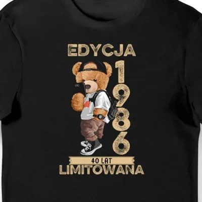 Koszulka na 40 urodziny edycja limitowana 1986 czarna