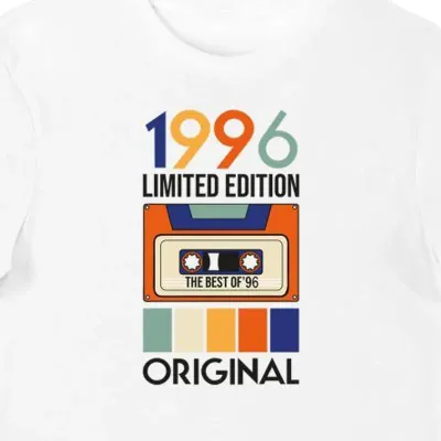 Koszulka męska na 30 urodziny vintage 1996 limited edition biała