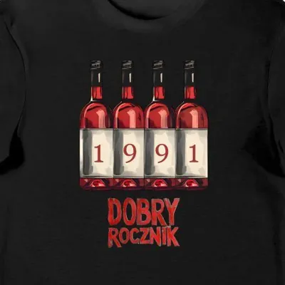 Koszulka męska na 35 urodziny dobry rocznik czarna