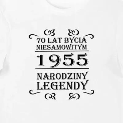 Koszulka męska 70 lat bycia niesamowitym 1955 narodziny legendy biała