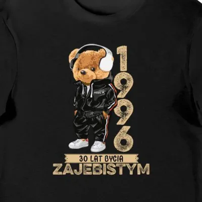 Koszulka 30 lat bycia zajebistym na urodziny 1996 czarna