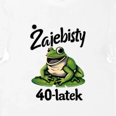 Koszulka męska na 40 urodziny żajebisty 40 latek biała