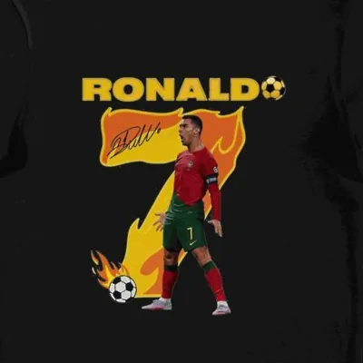 Koszulka dziecięca czarna Cristiano Ronaldo CR7 prezent