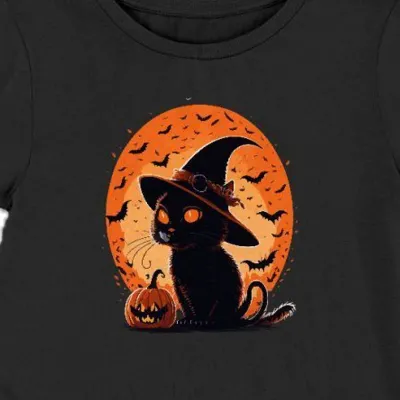 Koszulka damska z motywem Halloween czarna