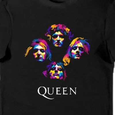 Koszulka męska zespół queen skład czarna