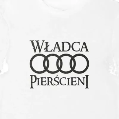 Koszulka władca pierścieni audi biała