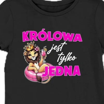 Koszulka damska królowa jest tylko jedna czarna