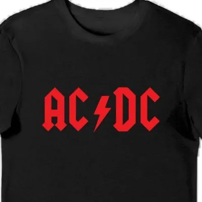 Koszulka męska zespołu ACDC czarna