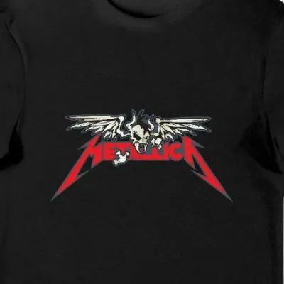 Koszulka męska czerwone logo Metalica czarna