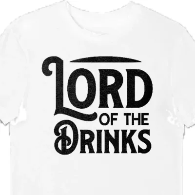 Koszulka męska lord of the drinks biała