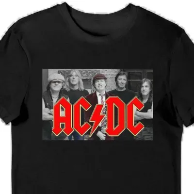 Koszulka męska skład zespołu ACDC czarna