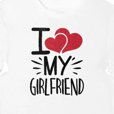 Koszulka męska I love my girlfriend biała