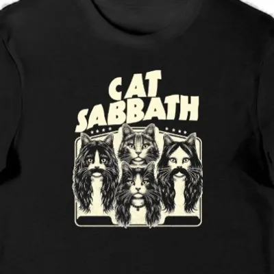 Koszulka męska cat sabbath czarna