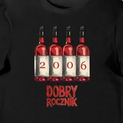 Koszulka męska na 20 urodziny 2006 dobry rocznik czarna