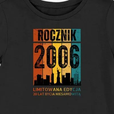 Koszulka damska na 20 urodziny 2006 limitowana edycja czarna