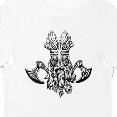 Koszulka z vikingiem biała