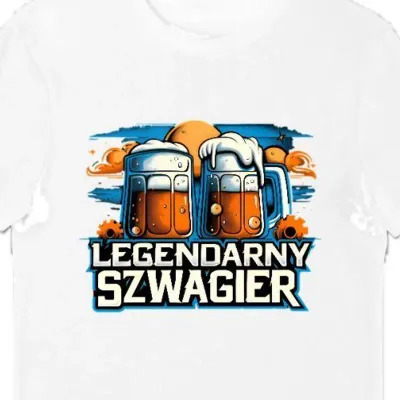 Koszulka legendarny szwagier biała