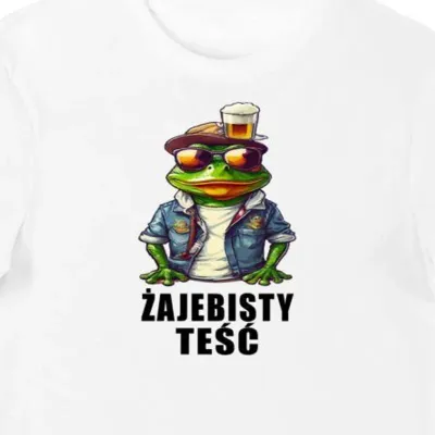 Koszulka męska dla teścia Żajebisty teść biała