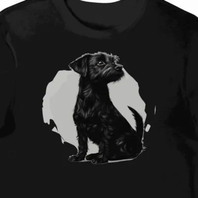 Koszulka męska czarna z motywem Jack Russell teriera