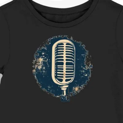 Koszulka damska czarna z motywem vintage Singer