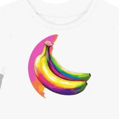 Koszulka damska biała z motywem banana groovy