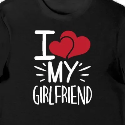 Koszulka męska I love my girlfriend czarna