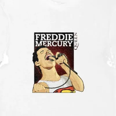 Koszulka Freddie Mercury Queen biała