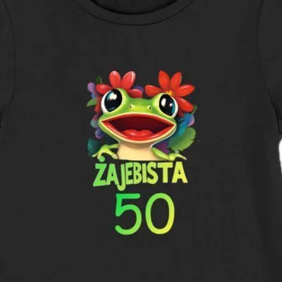 Koszulka damska 50 urodziny Żajebista 50 prezent 50 urodziny