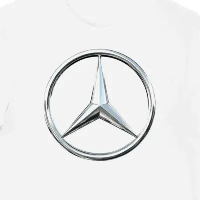 Koszulka męska biała z Gwiazdą Mercedes-Benz