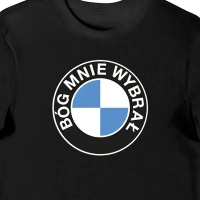 Koszulka męska Bóg Mnie Wybrał BMW czarna