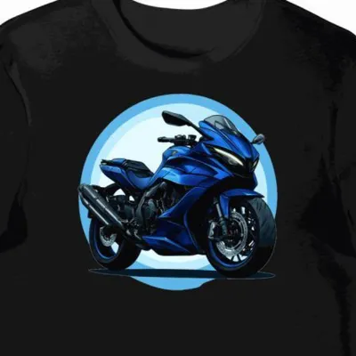 Koszulka męska czarna Motocyklowa Przygoda FJR