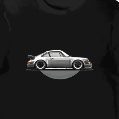 Koszulka męska czarna Klasyczna Elegancja Porsche 911 1968