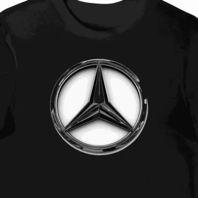 Koszulka męska czarna z Lśniącym Logo Mercedes-Benz