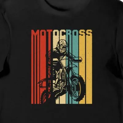 Koszulka męska dla motocyklisty motocross czarna