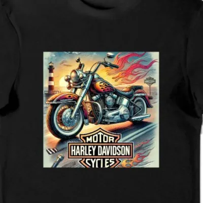 Koszulka męska motocyklowa Harley-Davidson czarna