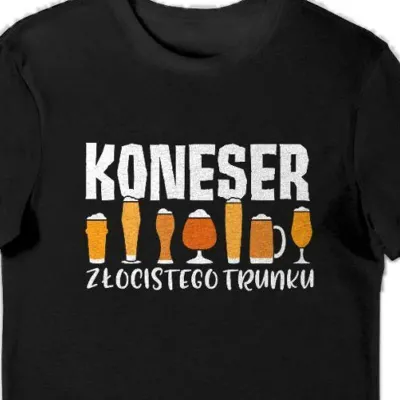 Koszulka Koneser złocistego trunku czarna