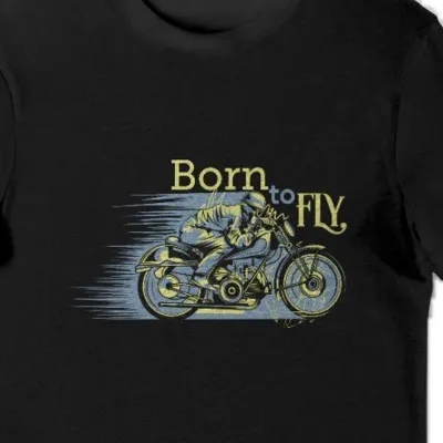 Koszulka dla motocyklisty born to fly