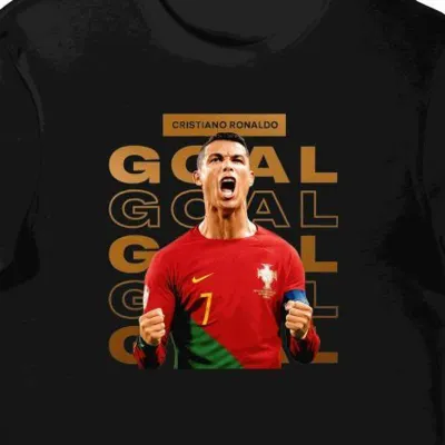 Koszulka dziecięca czarna Cristiano Ronaldo CR7 prezent