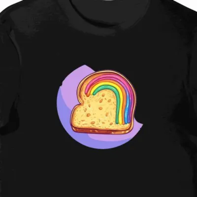 Koszulka męska czarna z motywem groovy toastu