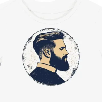 Koszulka damska biała z grafiką klasycznego barbera