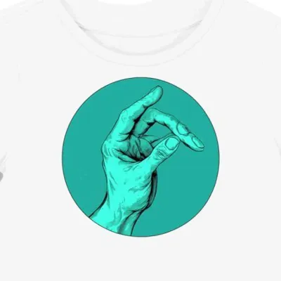 Koszulka damska biała z motywem tealowego facepalmu