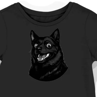 Koszulka damska czarna z motywem Doge
